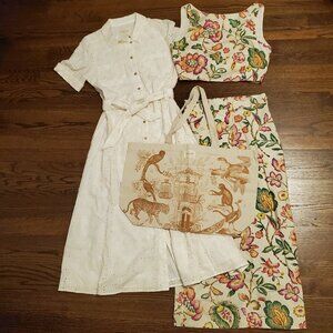 Sézane Dress, Skirt Suit, & Tote Bundle